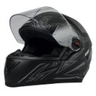 Capacete Para Moto Gt2 Resistente e Confortável com Narigueira Fw3 Preto Fosco com Viseira Cristal Tamanho 58