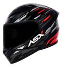Capacete Para Moto Integral Asx City Arrow Preto Brilhante