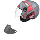 Capacete Peels Freeway Line Up Cinza Rosa + Viseira Fume