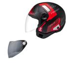 Capacete Peels Freeway Line Up Vermelho Fosco +Viseira Prata