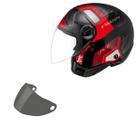 Capacete Peels Freeway Line Up Vermelho + Viseira Fume