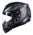 Capacete Peels Icon 23 Fast Preto Fosco Branco
