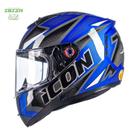 Capacete peels icon fast c/ oculos az met/bco t-58