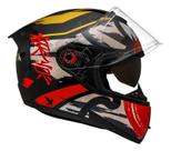 Capacete Peels Icon Pro Tokio Oculos Solar Preto Vermelho