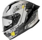 Capacete Pilot Star Trek Branco Preto Gp Tech Capacete Pilot Star Trek Branco Preto Gp Tech