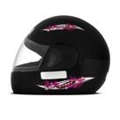 Capacete Preto Moto Fechado Mixs Start For Girls Pro Tork Tam.60