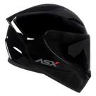 Capacete Preto Viseira CristaL Fechado ASX City Solid Brilho Preto Grafite 54 a 62 Masculino Feminino Moto Conforto térmico Urbano