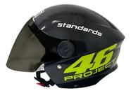 Capacete Protork New Liberty 3 Adesivado Project 46 Vr Fumê