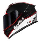 Capacete Race Tech Hit Plus Preto Branco e Vermelho