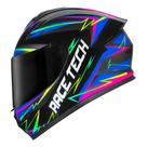 Capacete Race Tech Hit Spark Preto e Cinza Brilhante Tamanho:62Cor:Preto e Cinza