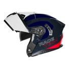 Capacete Race Tech Signal Active Branco Azul e Vermelho Capacete Race Tech Signal Active Branco Azul e Vermelho