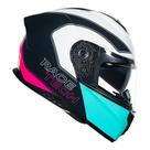 Capacete Race Tech Signal Active Branco, Verde e Rosa 56