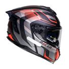 Capacete Racer1 Rc2 Start Spirit Preto Cinza Vermelho
