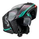Capacete Robocop Articulado Nzi Combi 3 Orbe Turquesa Oculos