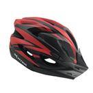 Capacete Rontek RT-58 Preto Vermelho Tam 54-61 com LEd