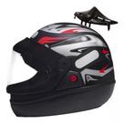 Capacete San Marino Automático Preto Original Com Narigueira