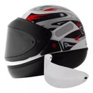 Capacete San Marino Branco Mais Viseira Fume
