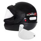 Capacete San Marino Preto Fosco Taurus Automático Mais Viseira Extra Cristal 2.2