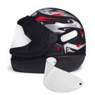 Capacete San Marino Taurus Automático Preto Mais Viseira Extra Cristal 0.8mm