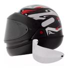 Capacete San Marino Taurus Automático Preto Mais Viseira Extra Fumê 2.2