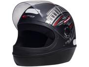 Capacete Taurus 10013505 Fórmula 1 R Grafic Preto Fosco T.58