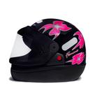 Capacete Taurus San Marino Femme Preto com Rosa
