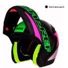 Capacete taurus zarref retratil escamoteavel robocop aberto