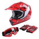 Capacete TCT-MOTORPARTS DOT Youth Kids Motocross Red Spider XL