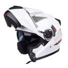 Capacete Texx Branco Escamoteável Robocop Articulado Gladiator Viseira Solar Interna