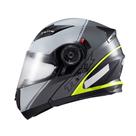 Capacete texx esc gladiator v3 makan cinz verd bril 56