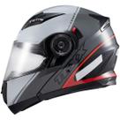 Capacete texx esc gladiator v3 makan cinz verm bril 58 Capacete texx esc gladiator v3 makan cinz verm bril 58