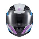 Capacete Texx Escamot Gladiator V3 Reisen Azul Rosa Branc 56 F016