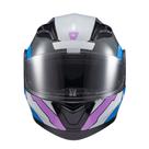 Capacete Texx Escamot Gladiator V3 Reisen Azul Rosa Branc 56