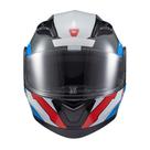 Capacete Texx Escamot Gladiator V3 Reisen Azul Verm Branc 56 F016