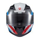 Capacete Texx Escamot Gladiator V3 Reisen Azul Verm Branc 56