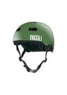 Capacete verde fita preta pro brilho niggli