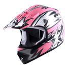 Capacete WOW Youth Kids Motocross BMX ATV - Star Matt Pink