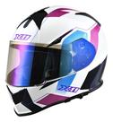 Capacete X11 Revo Pro Flagger 2 Branco Rosa Brilho