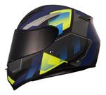 Capacete X11 Trust Pro Transit Azul/neon Viseira Extra 60
