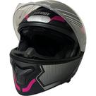 Capacete Xtroy Modular Tam 58 Preto Fosco Rosa Com Oculos Interno