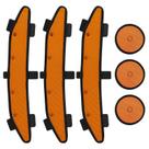 Capacetes e faixas de moletom para capacete de segurança, laranja