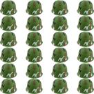 Capacetes Kids Army Camouflage Plastic, pacote com 24