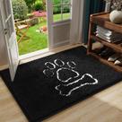 Capacho AROGAN Dog Chenille, entrada interna preta 60x90cm Capacho AROGAN Dog Chenille, entrada interna preta 60x90cm