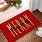 Capacho ARTDMT vermelho Merry Christmas Welcome Decorativo 44x74cm