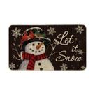 Capacho Artoid Mode Black Snowman Let it Snow Winter 43x74cm