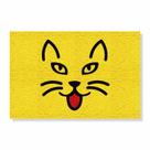 Capacho cara de gato cores:amarelo