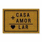 Capacho casa + amor = lar cores:ouro