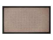Capacho Com Borda Fenice Liso Bege 89X59Cm - Uzoo Capacho Com Borda Fenice Liso Bege 89X59Cm - Uzoo