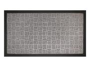 Capacho Com Borda Fenice Liso Cinza 89X59Cm - Uzoo Capacho Com Borda Fenice Liso Cinza 89X59Cm - Uzoo