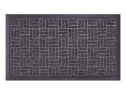 Capacho Com Borda Fenice Liso Cinza Escuro 89X59Cm - Uzoo Capacho Com Borda Fenice Liso Cinza Escuro 89X59Cm - Uzoo